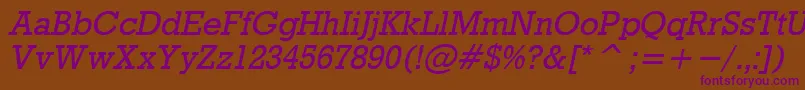 RdoO Font – Purple Fonts on Brown Background