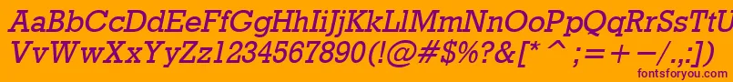 RdoO Font – Purple Fonts on Orange Background