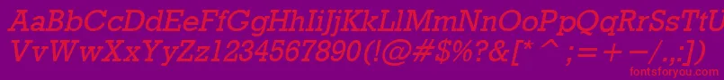 RdoO Font – Red Fonts on Purple Background