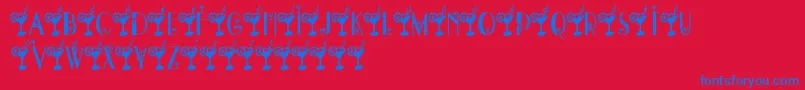 DryMartini Font – Blue Fonts on Red Background