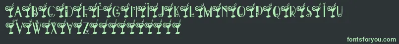 DryMartini Font – Green Fonts on Black Background