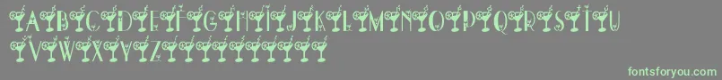 DryMartini Font – Green Fonts on Gray Background