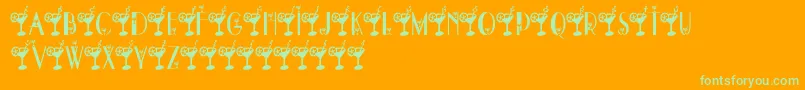 DryMartini Font – Green Fonts on Orange Background