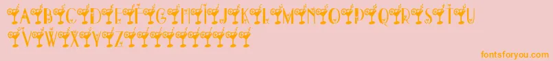 DryMartini Font – Orange Fonts on Pink Background