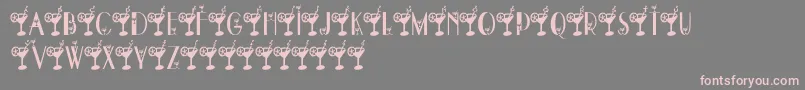 DryMartini Font – Pink Fonts on Gray Background