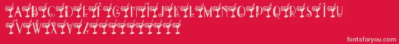 DryMartini Font – Pink Fonts on Red Background