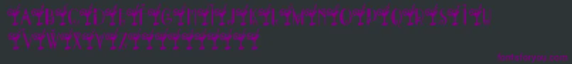 Czcionka DryMartini – fioletowe czcionki na czarnym tle