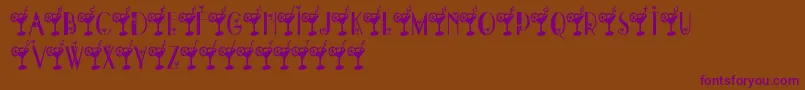 DryMartini Font – Purple Fonts on Brown Background