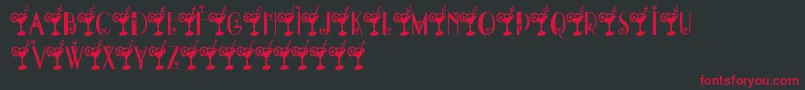 DryMartini Font – Red Fonts on Black Background