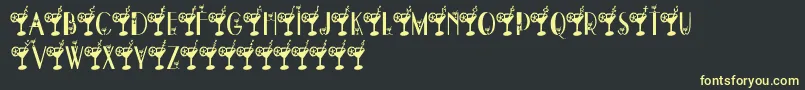 DryMartini Font – Yellow Fonts on Black Background