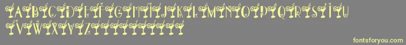 DryMartini Font – Yellow Fonts on Gray Background