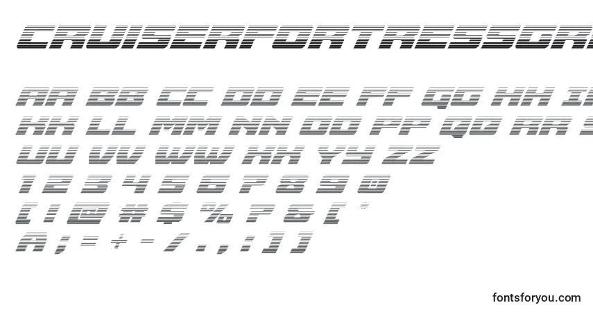 Schriftart Cruiserfortressgradital – Alphabet, Zahlen, spezielle Symbole