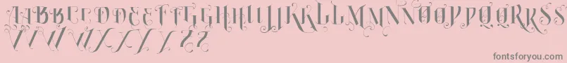 VtksBurning Font – Gray Fonts on Pink Background