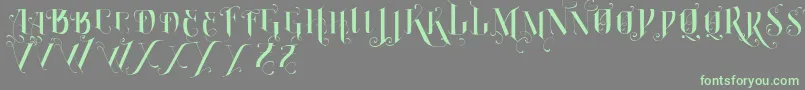 VtksBurning Font – Green Fonts on Gray Background