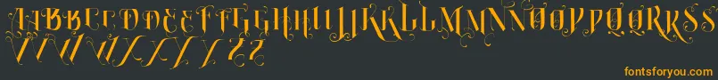 VtksBurning Font – Orange Fonts on Black Background