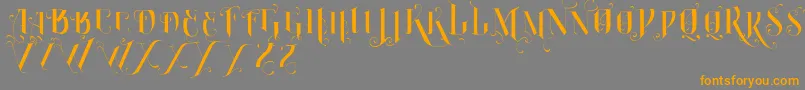 VtksBurning Font – Orange Fonts on Gray Background