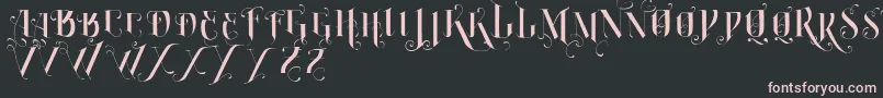 VtksBurning Font – Pink Fonts on Black Background