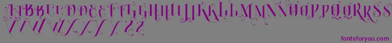 VtksBurning Font – Purple Fonts on Gray Background