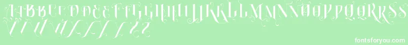 VtksBurning Font – White Fonts on Green Background