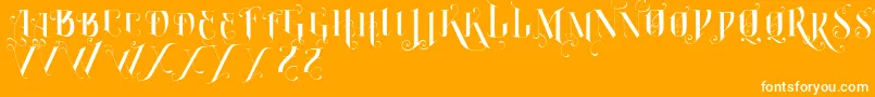 VtksBurning Font – White Fonts on Orange Background