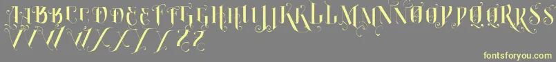 VtksBurning Font – Yellow Fonts on Gray Background