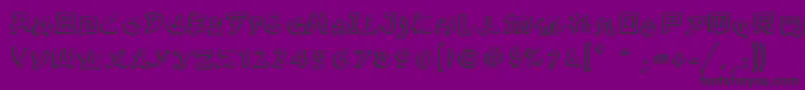 フォントAlmostJapaneseComic – 紫の背景に黒い文字