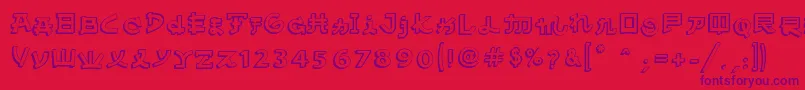 fuente AlmostJapaneseComic – Fuentes Moradas Sobre Fondo Rojo