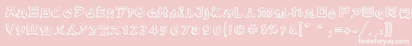 fuente AlmostJapaneseComic – Fuentes Blancas Sobre Fondo Rosa