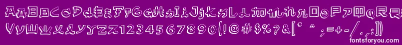 fuente AlmostJapaneseComic – Fuentes Blancas Sobre Fondo Morado