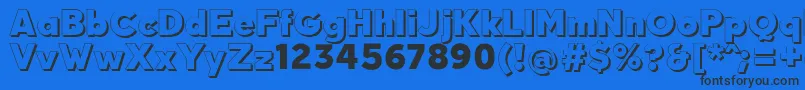 QuebabShadowFfp Font – Black Fonts on Blue Background