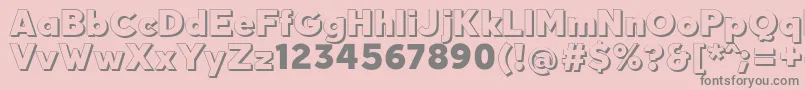 QuebabShadowFfp Font – Gray Fonts on Pink Background