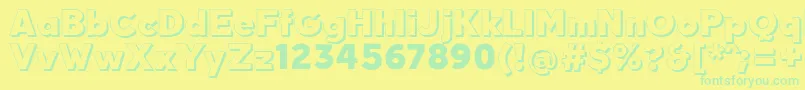 QuebabShadowFfp Font – Green Fonts on Yellow Background
