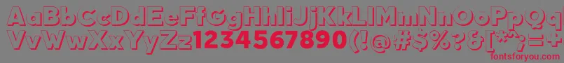 QuebabShadowFfp Font – Red Fonts on Gray Background