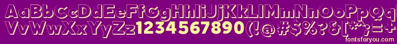 QuebabShadowFfp Font – Yellow Fonts on Purple Background