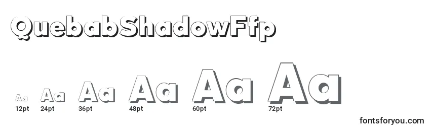 Größen der Schriftart QuebabShadowFfp