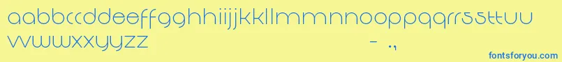 DecomartFf4f Font – Blue Fonts on Yellow Background