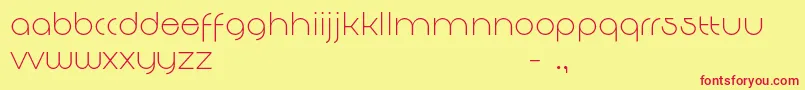 DecomartFf4f Font – Red Fonts on Yellow Background