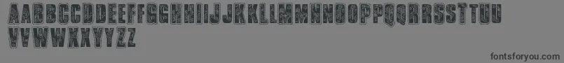 フォントVtks Bandana – 黒い文字の灰色の背景