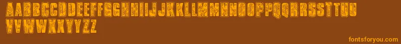 More about Vtks Bandana Font Vtks Bandana Font – Orange Fonts on Brown Background