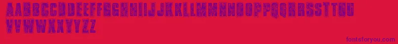 Vtks Bandana-Schriftart – Violette Schriften auf rotem Hintergrund