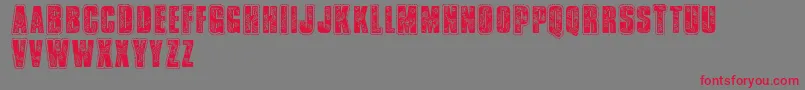 Vtks Bandana Font – Red Fonts on Gray Background