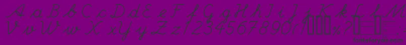 HandCenter Font – Black Fonts on Purple Background