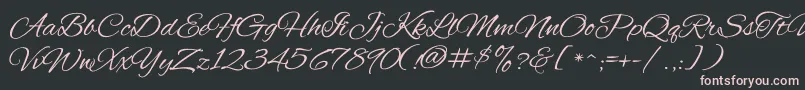 AlexBrush Font – Pink Fonts on Black Background