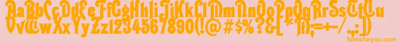 Thaleia Font – Orange Fonts on Pink Background