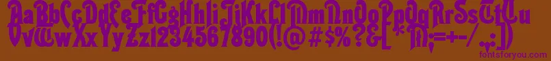 Thaleia Font – Purple Fonts on Brown Background