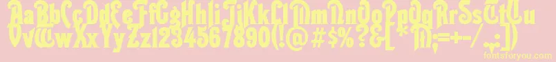 Thaleia Font – Yellow Fonts on Pink Background