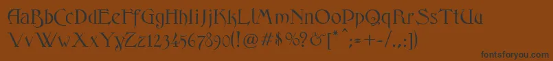 FantasyOne Font – Black Fonts on Brown Background