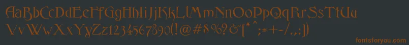 FantasyOne Font – Brown Fonts on Black Background