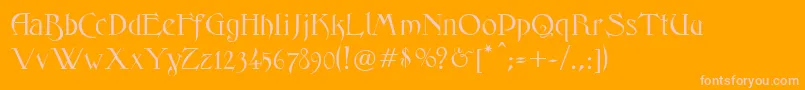 FantasyOne Font – Pink Fonts on Orange Background