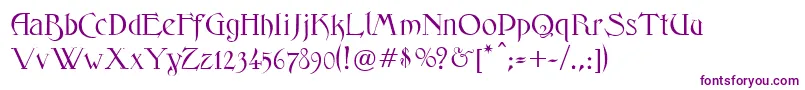 FantasyOne Font – Purple Fonts on White Background